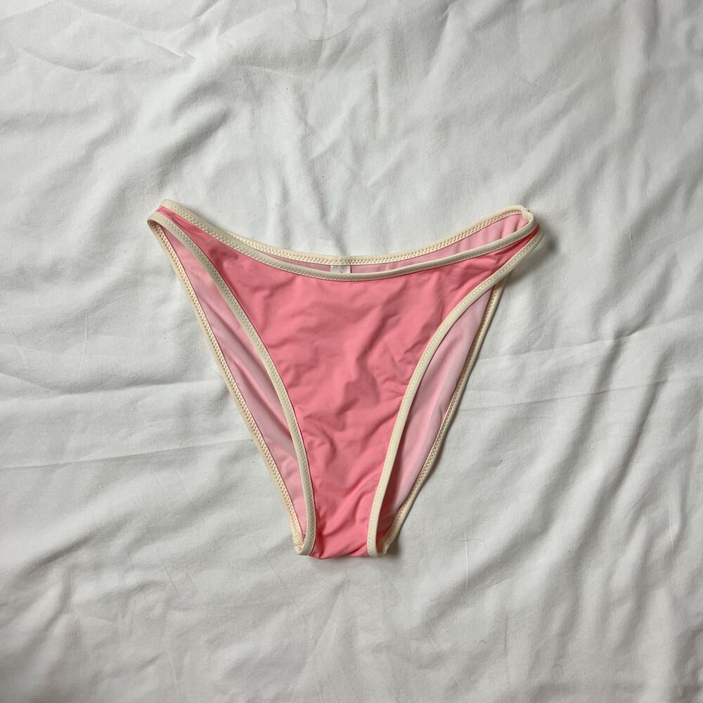 heavy manners baby pink high waisted cut full bikini bottoms